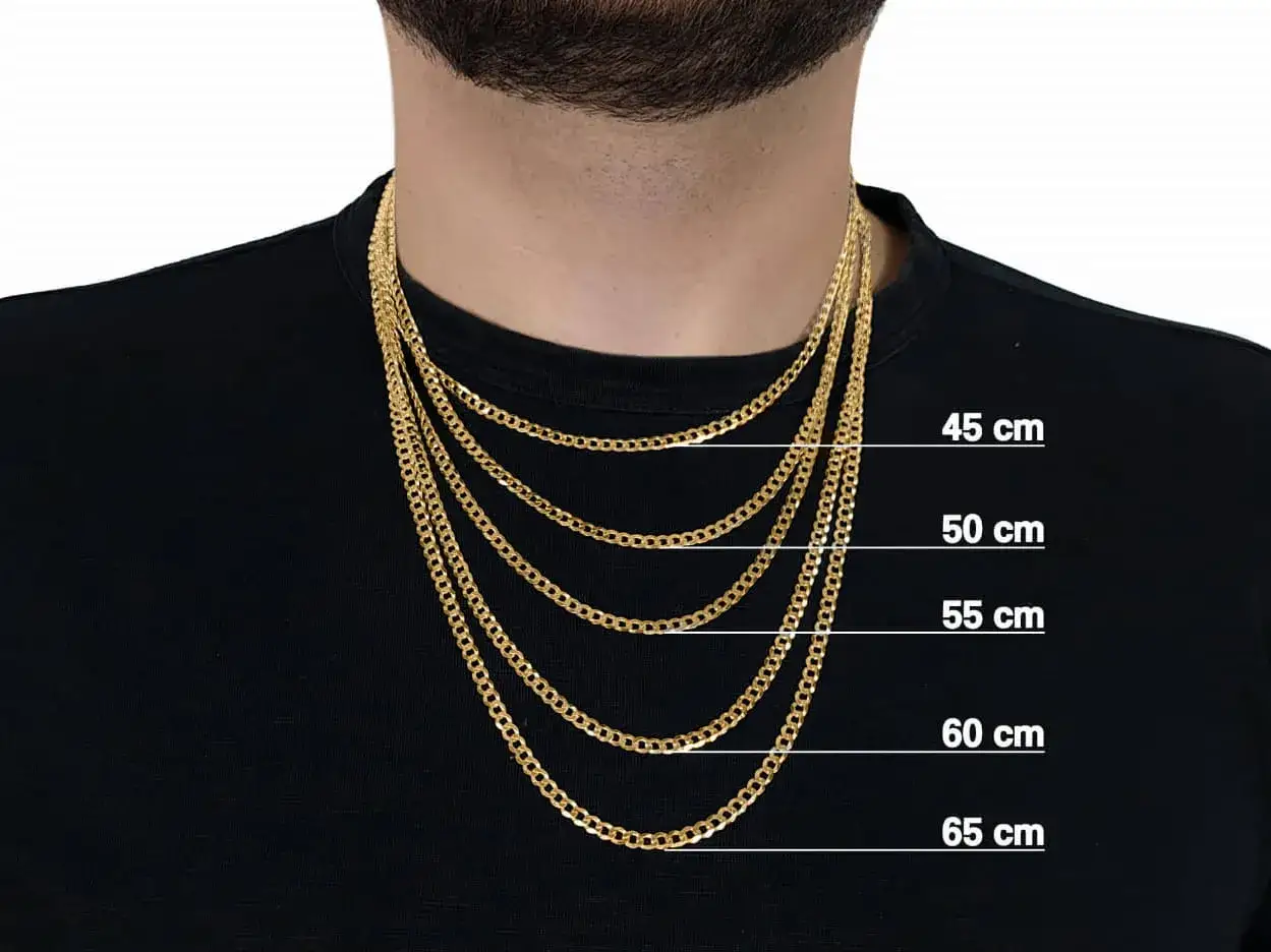 Męska pancerka złota w różnych długościach: 45, 50, 55, 60 i 65 cm. Idealna do każdej stylizacji.