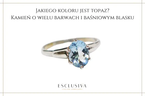 Srebrny pierścionek z błękitnym topaz, kamień o wielu barwach, idealny dla znaku zodiaku.
